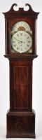 Lot 1378 - A Georgian inlaid mahogany longcase clock,...