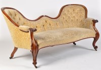 Lot 1391 - A Victorian mahogany double chair back settee,...