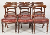 Lot 1445 - A set of six early Victorian mahogany dining...