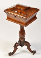 Lot 1451 - An early Victorian rosewood teapoy, of...