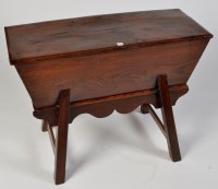 Lot 1453 - An 18th Century elm dough bin, with...