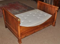 Lot 1456 - A French single bed, with walnut head and foot...