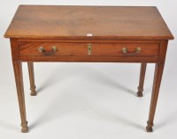 Lot 1459 - A Georgian rectangular mahogany side table,...