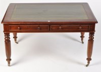 Lot 1468 - A Victorian mahogany library table, with inset...