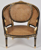 Lot 1471 - A reproduction French style ebonised and...