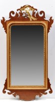 Lot 1475 - A Georgian style parcel gilt mahogany wall...