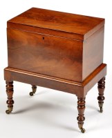 Lot 1485 - A George III mahogany cellarette, the...