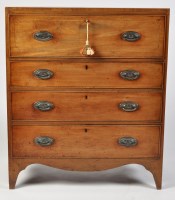 Lot 1486 - A George III secretaire chest of drawers,...