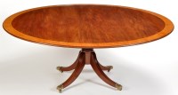 Lot 1489 - A large reproduction circular inlaid mahogany...