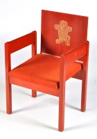 Lot 1 - A Prince Charles Investiture chair, designed...