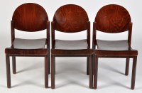 Lot 8 - Baumann, France: a set of six dark stained...