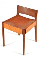 Lot 10 - A mid 20th Century teak and leather dressing...