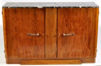 Lot 85 - A mid 20th Century walnut sideboard in the Art...