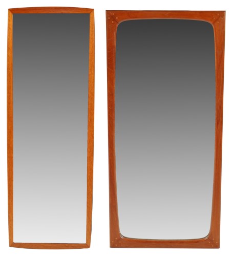 Lot 88 - Two mid 20th Century teak framed mirrors, 122...