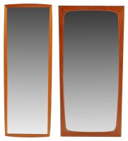 Lot 88 - Two mid 20th Century teak framed mirrors, 122...