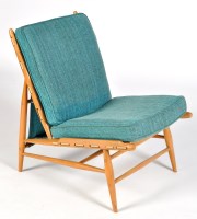 Lot 89 - Ercol: a Model No. 427 beech wood easy chair,...