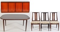 Lot 94 - A Danish rosewood eight-piece dining room...