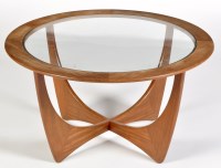 Lot 97 - G-Plan: a teak circular coffee table, glass...