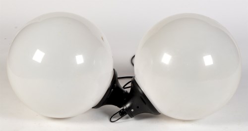 Lot 160 - A pair of large spherical opaque plastic...
