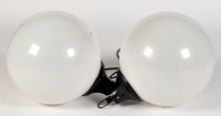 Lot 160 - A pair of large spherical opaque plastic...