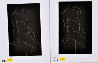 Lot 215 - *Eric Gill Nude Studies signed in the block...