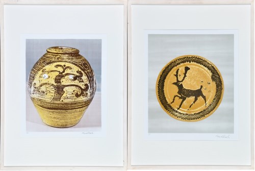 Lot 215 - *After Bernard Leach Charger, and Jar signed...