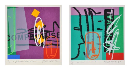 Lot 216 - Bruce McLean ''A Political Handshake'' and ''A...