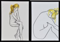 Lot 221 - **** S**** Female nude studies lithographs...
