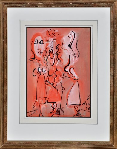 Lot 279 - Antoni Sulek ''Three Women Conversing'' signed...