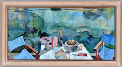 Lot 333 - *Ann Manie ''Alfresco'' collage and bodycolour...