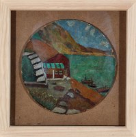 Lot 373 - A Follower of Alfred Wallis A fishing harbour...