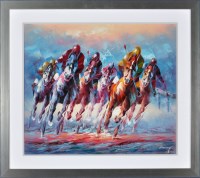 Lot 379 - *J*** Danny ''A Horse Race'' signed, with...