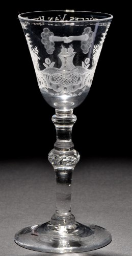 Lot 223 - A light baluster friendship goblet of the...
