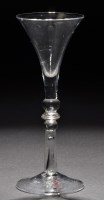 Lot 235 - An unusual and rare balustroid wine glass, the...
