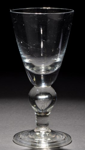 Lot 236 - A heavy baluster goblet, the large round...