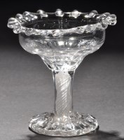 Lot 258 - A sweetmeat glass, the double ogee bowl...