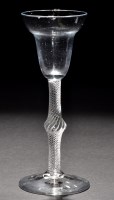 Lot 270 - A pan topped wine glass, raised on a...