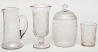 Lot 335 - Fern engraved glassware of 'North-East'...