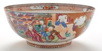 Lot 409 - Chinese Mandarin pattern bowl, the exterior...