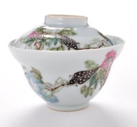 Lot 440 - Chinese Famille Rose covered bowl, both...