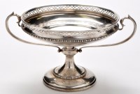 Lot 475 - George V two-handled fruit stand, by Sibray,...