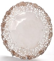 Lot 486 - An Elizabeth II cake stand, by Viners,...