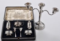 Lot 488 - An Elizabeth II candelabra, by Reid & Sons,...