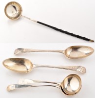 Lot 494 - Two George III table spoons, by William...