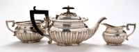 Lot 500 - A late Victorian three-piece bachelor's tea...