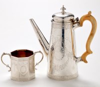 Lot 511 - A Victorian coffee pot and matching sugar bowl,...