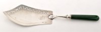 Lot 521 - A George III fish slice, by Thomas Watson,...