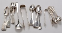 Lot 528 - Six Victorian teaspoons and matching sugar...