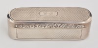 Lot 532 - A George IV silver engine turned snuff box, by...