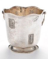 Lot 569 - A Peruvian ice bucket, marked Sterling 925...